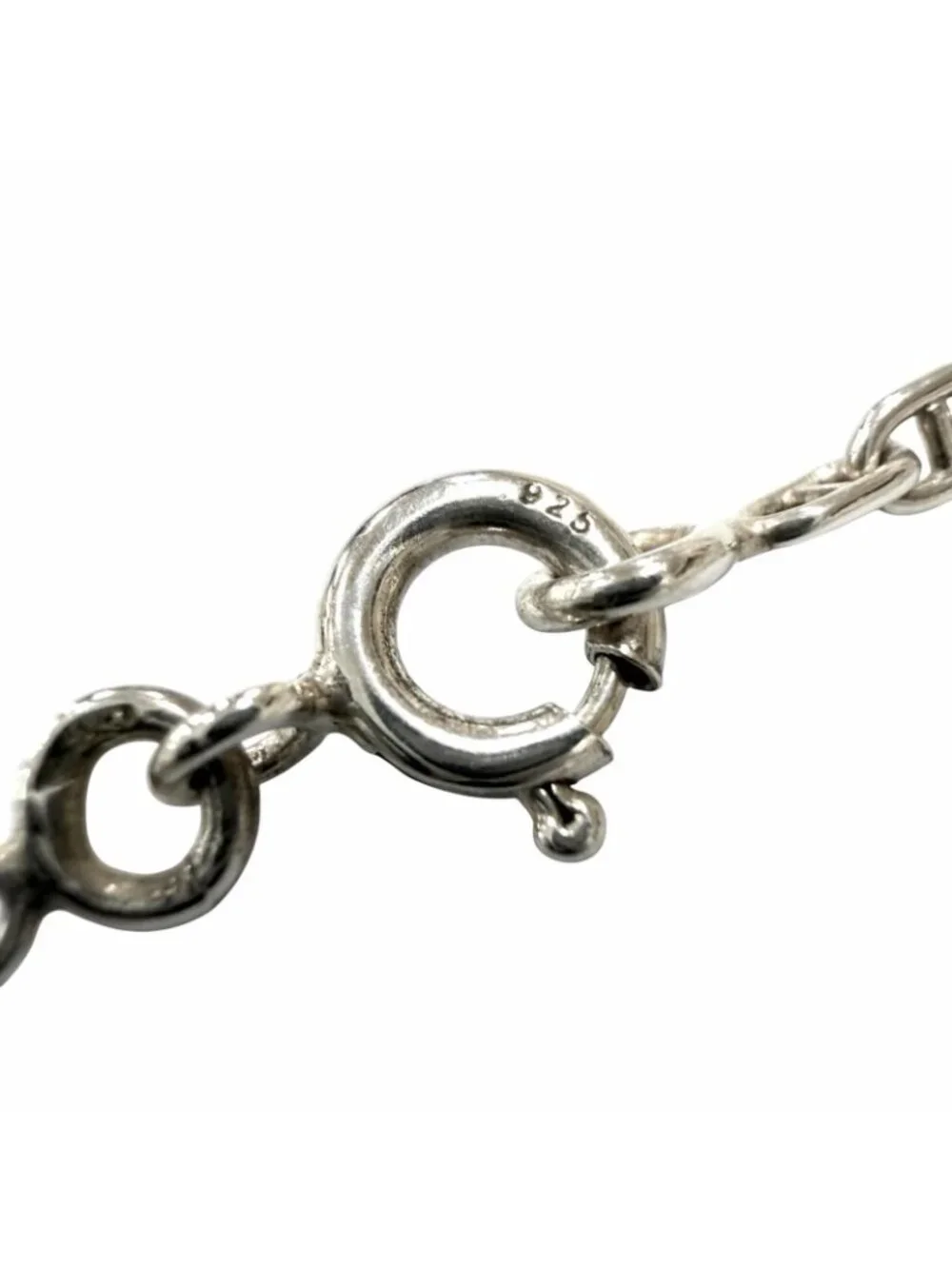 Hermes 925 Chaine D'ancre Mini Sellier Chain Necklace Choker Silver